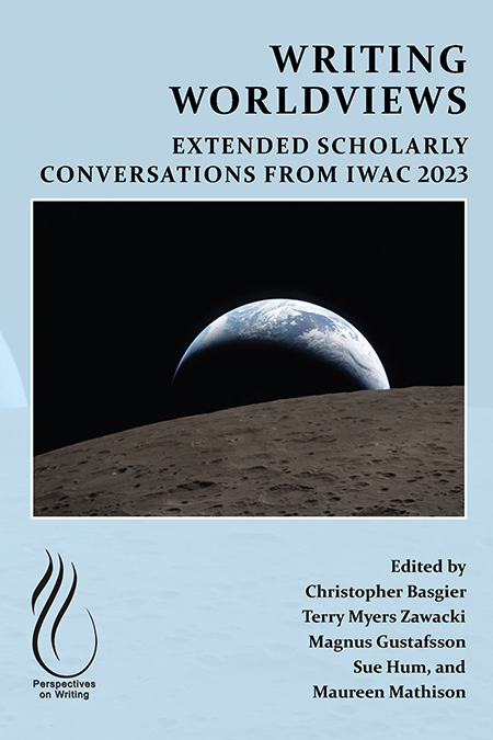 Light blue book cover showing a photo of Earth rising from the perspective of the moon