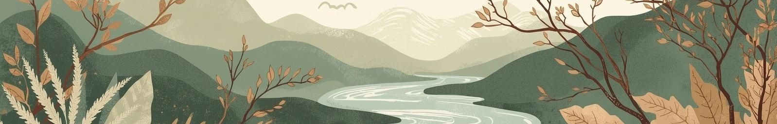 decorative divider, nature imagery