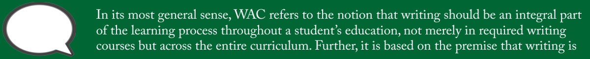 Statement of WAC Principles and Practices